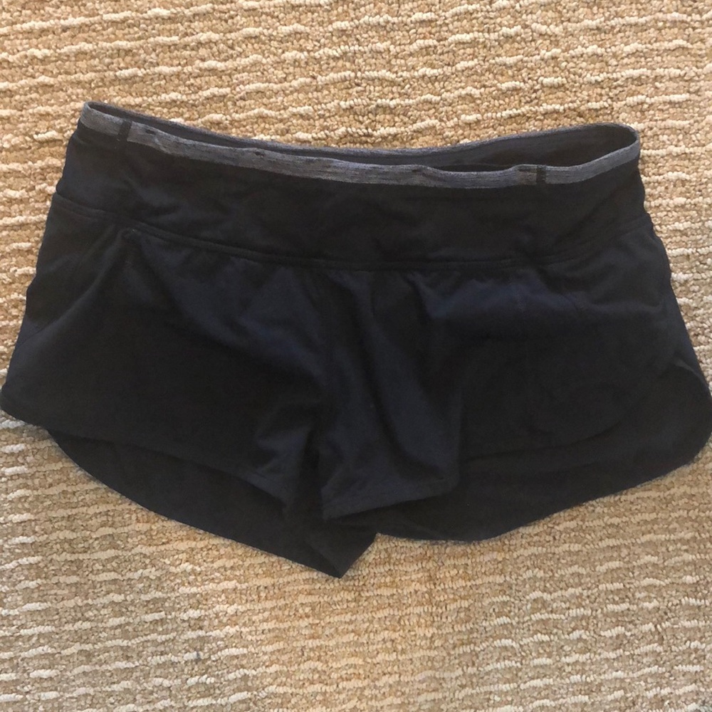 Black Lulu Lemon Workout Shorts